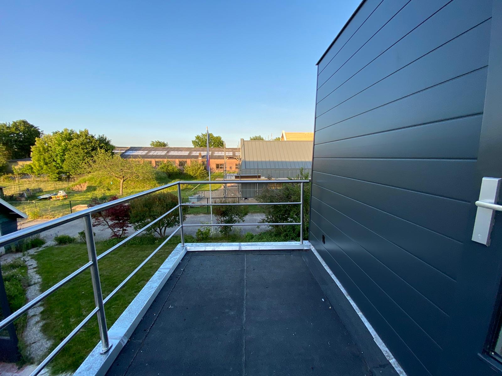 RVS railing dakterras Houten